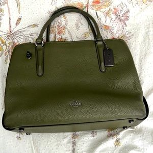 Beautiful olive coach purse